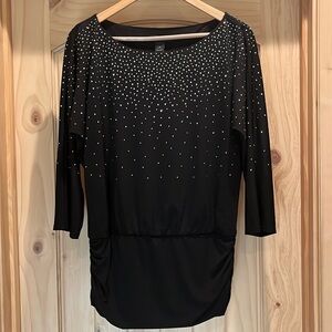 Ladies size large flowy embellished top